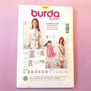 BURDA GIRL'S DRESS SEWING PATTERN SIZE 3 - 8